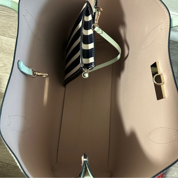 Never Used Kate Spade All Day Tote in mint green color with removable wristlet - Picture 5 of 7